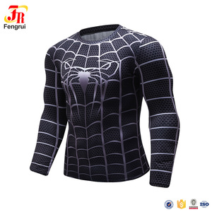 Tùy Chỉnh <span class=keywords><strong>Spiderman</strong></span> Nén Dài Tay Áo T Áo Sơ Mi Cho Nam Giới UV Bảo Vệ Bjj Phát Ban Bảo Vệ - Product Image 2