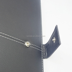 अनुकूलित चांदी लोगो मुद्रण काले पु चमड़े दस्तावेज़ फ़ोल्डर a4 - Product Image 3