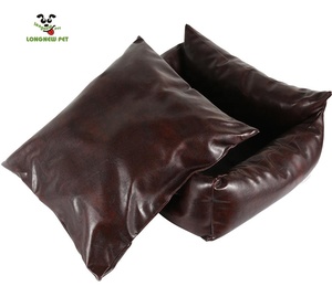 Hot Selling Luxe Lederen Hondenbed Anti Bite Duurzaam Oxford Huisdier <span class=keywords><strong>Bed</strong></span> Waterdicht Huisdier Kat Hond Bank <span class=keywords><strong>Bed</strong></span> Accessoires