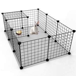 Kandang Hewan Peliharaan DIY untuk Anjing/kucing/hewan kecil, Pagar Kawat Logam Portabel - Product Image 1