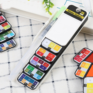 42 colores forma de abanico diy pintura con agua cepillo pluma pincel - Product Image 5