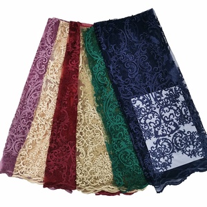 <span class=keywords><strong>Tissu</strong></span> africain en dentelle brodée bordeaux, livraison gratuite, haut de gamme, bon marché - Product Image 6