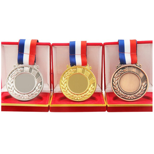 Groothandel goedkope zinklegering antieke metalen custom plating award brons blank medaille