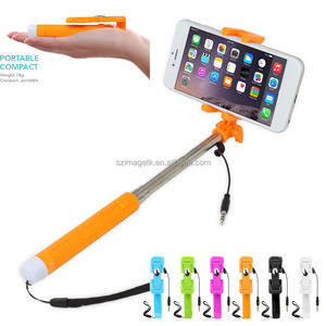 Más pequeño del mundo móvil de los regalos promocionales accesorios cable mini doblado selfie palo con espejo para cámara - Product Image 2