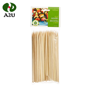 Round And Flat High Quality Chinese Bamboo Grill Stick Wholesale - Product Image 5