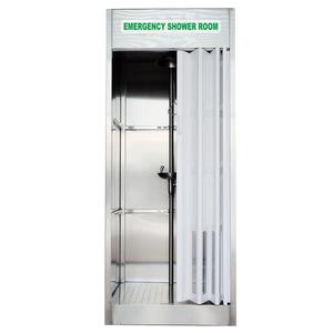 Cabine de douche d'urgence en PVC fermée, station de lavage des yeux, en acier inoxydable 304, conforme à la norme ANSI Z358.1-2004, fabriquée par une usine avec plus de 17 ans d'expérience - Product Image 1