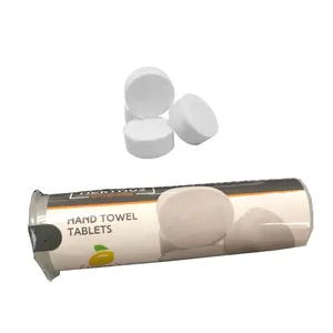 OEM disposable tablets non woven towels with tube package portable 8 pieces one tube best price coin tissue