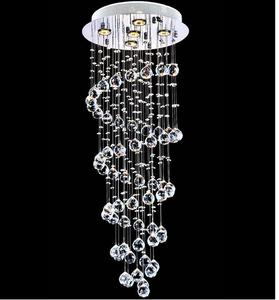 Hiện Đại K9 Pha Lê Giọt Nước Mưa Ánh Sáng Đèn Chùm <span class=keywords><strong>Flush</strong></span> Núi LED Trần Ánh Sáng Lịch Thi Đấu - Product Image 2