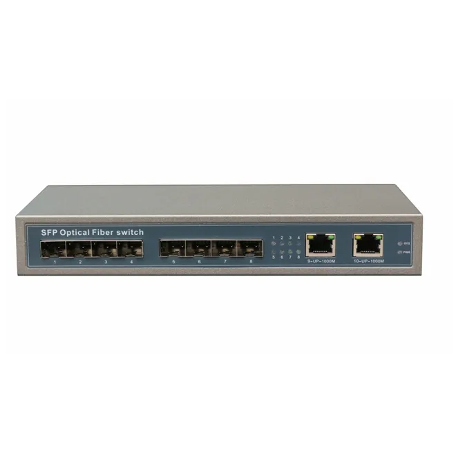Fiber Gigabit commutateur 8 ports sfp + 2 rj45 port 5.6G bande passante