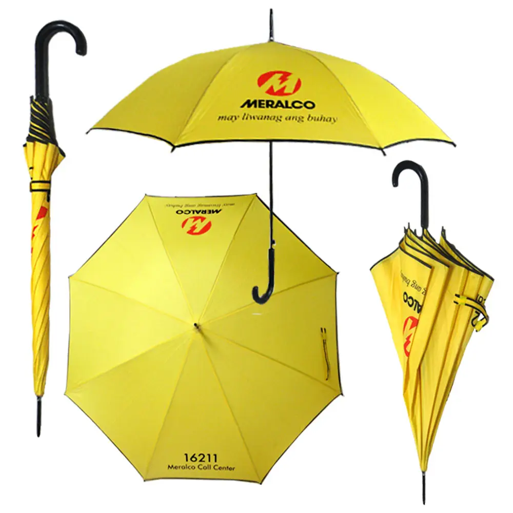 Недорогие рекламные зонты желтого цвета на заказ