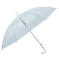 Giá Rẻ Nhất Dùng Một Lần Rõ Ràng Dài Trắng Xử Lý Trong Suốt Rõ Ràng POE PVC Umbrella