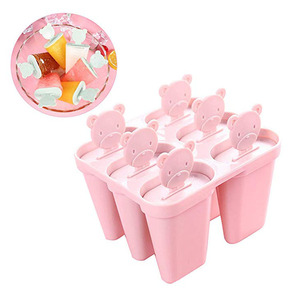 Vendedor superior en línea 2025 dibujos animados de cocina lindo DIY PP Material 6 uds Animal jugo Lolly bandeja paleta helado Chocolate molde