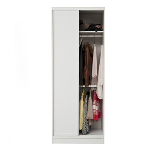 Giá rẻ Trắng khách sạn 2 Cửa Cửa trượt MDF tủ quần áo tủ quần áo cho dự án căn hộ - Product Image 2