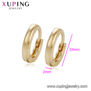 95411 xuping 새로운 도착 골드 귀걸이 디자인 파키스탄, 경량 간단한 후프 귀걸이 - Product Image 6