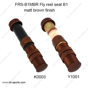 Asiento para Carrete de Caña de Pescar BTI-FRS-B1 de Madera Burl - Componente de Reparación DIY de Aluminio con Acabado Marrón Mate (B02) - Product Image 4