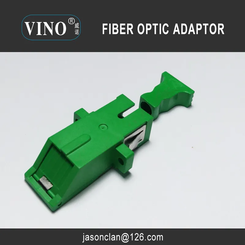 Adaptador de fibra óptica, obturador automático sc apc sx simplex