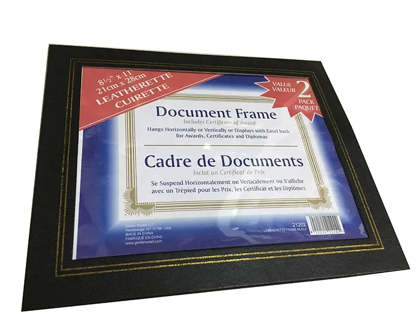 Sertifika belgesi çerçeveli kağıt Premium belge çerçevesi Diploma standı çerçeve A4 kağıt fotoğraf tutucu