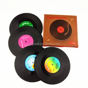 Hard Plastic Vinyl Record Coaster Tafel Mat Onderzetters Voor Drinken Fabriek In Voorraad Lage Moq