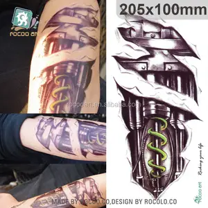 Qc602/big Körper temporäre tattoos maschine schulter 3d tattoo-aufkleber für männer arm