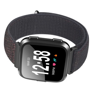 Liberación rápida tejido lazo de nylon correa de reloj fitness wristband para Fitbit versa banda - Product Image 5