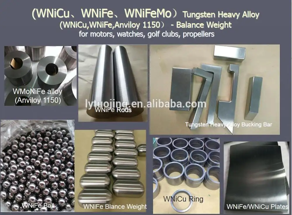 Yüksek yoğunluklu % 90/95 tungsten ağır alaşımlı WNiFe/WNiCu sac