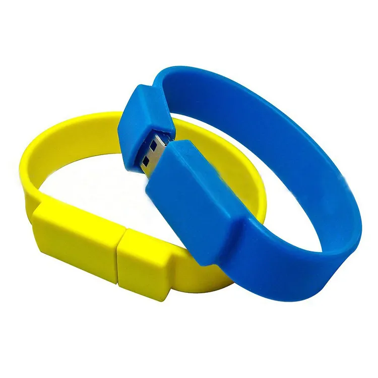 Custom Silicone Bracelet Usb Flash Drive 16GB 32GB Wrist Band USB Pendrive High Speed Wristband Usb Flash Memory Stick