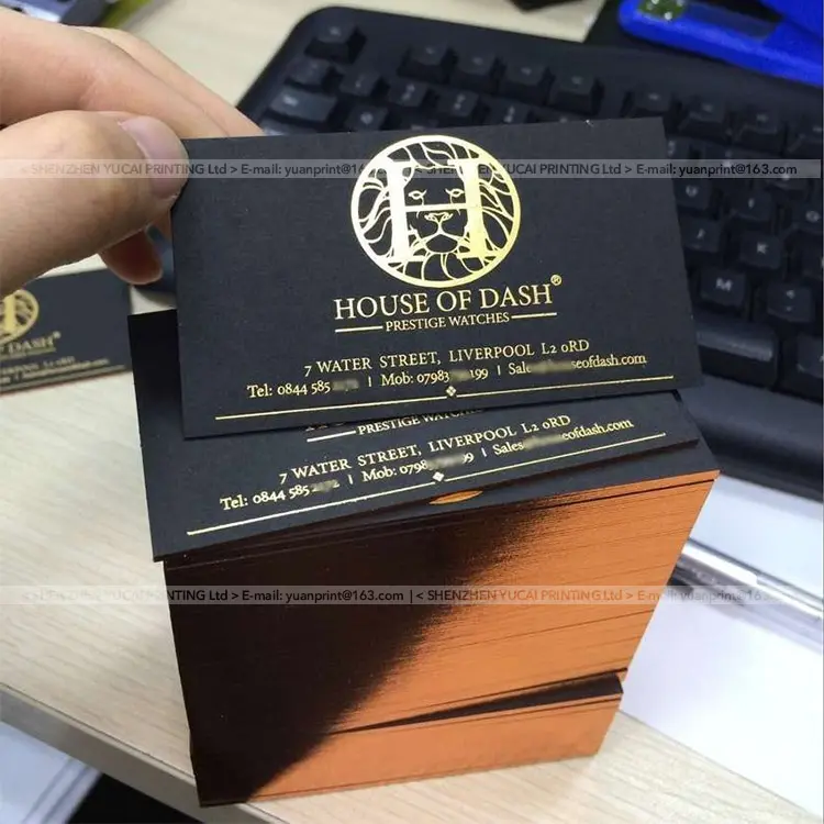 Edge Tinting business card, Edge Paint business card, Edge Foil business cards