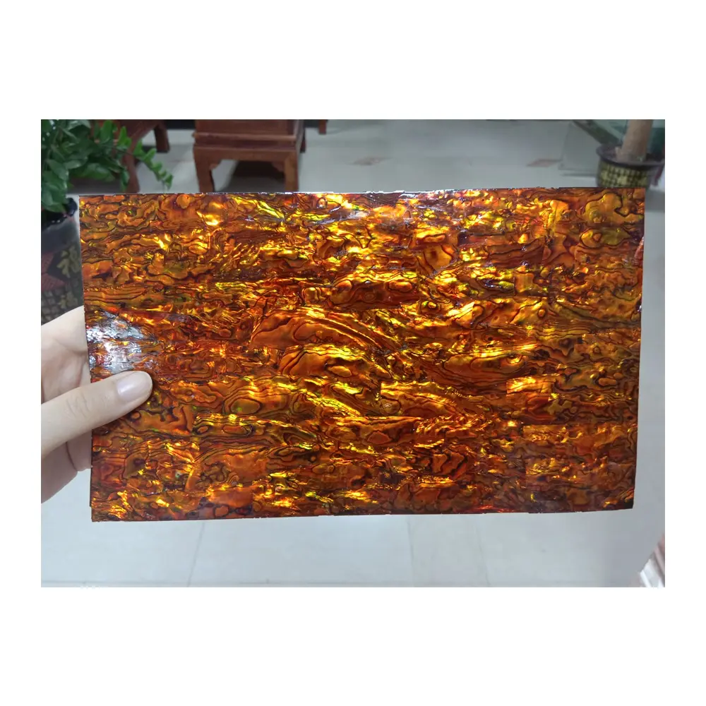 abalone shell paper metallic adhesive paper orange Shell Sheet