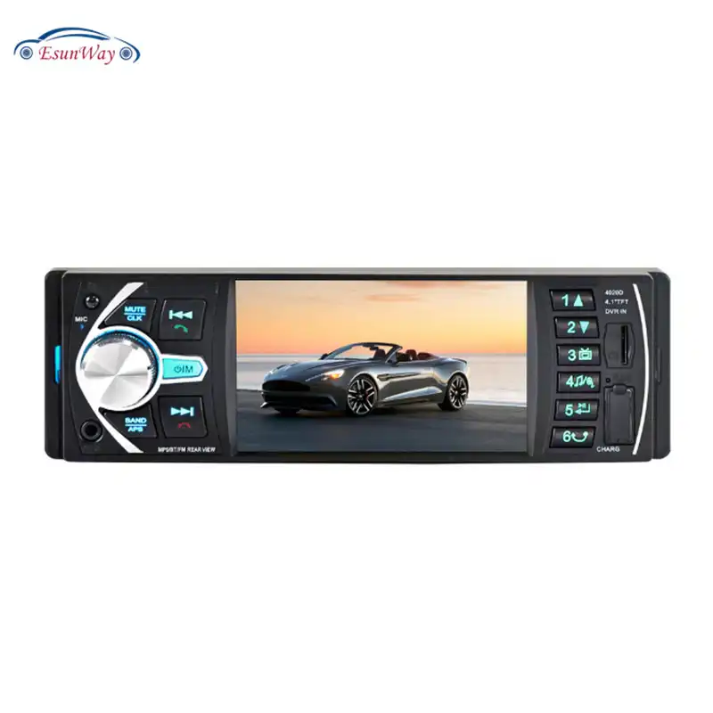 4.1 inch 1 One Din Car Radio Audio Stereo MP5 MP3 Player USB AUX FM Radio Station Radio with Rearview Camera Remote Control