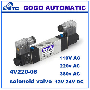 GOGO 5/<span class=keywords><strong>2</strong></span> vías neumático de la válvula solenoide doble bobina electroválvula 12v dc - Product Image 1