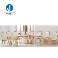 ダイニング家具サークルテーブル要素の結婚式のダイニングルームサークルテーブルのための長いテーブル設定