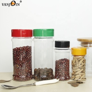 Bocaux à épices en plastique transparent de 500 ml (16 oz) avec couvercle rouge à clapet, trous de tamisage et côtés ouverts pour verser, pot à condiments de 250 ml - Product Image 4