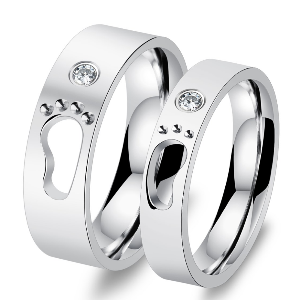 Personalized Couple Rings Names Stylish Symbolic
