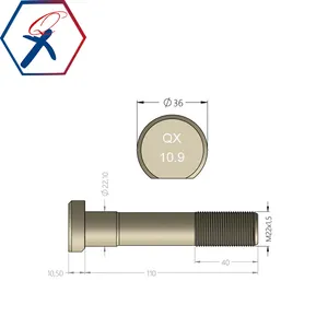 10.9 OEM 81455010131 Man kamyon tekerleği Saplama