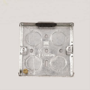 WK-caja trasera de Metal de acero individual empotrada, 16mm de profundidad con tierra - Product Image 1