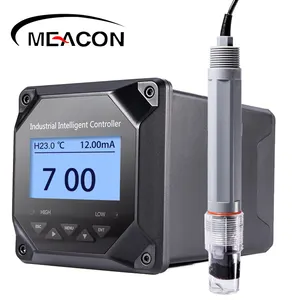Sewage Treatment Plant Ph Test Meter Inline Ph Meter Ph Controller 0 ~ 60℃ One High Alarm, One Low Alarm(3a/250v/ac) Regular on