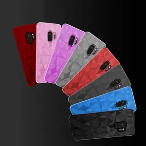 Jelas Ultra Tipis 0.5 Mm 3d Pola Berlian Silikon Lembut TPU Phone Case untuk Xiaomi Poco F1/Pocophone F1 TPU Cover