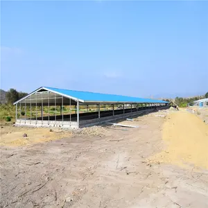 Steel structure prefabricated chicken house design cage poultry farm