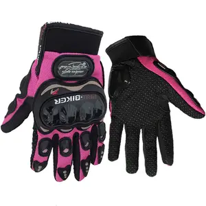 YOUME pembe Pro Biker motosiklet eldivenleri tam parmak Unisex Motos spor motosiklet motokros koruyucu donanım yarış eldiven S-XXL