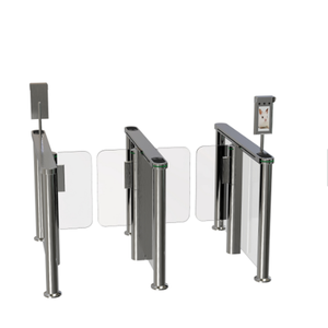 India High Security Face Recognition Fingerprint Access Control Swing Flap Barrier Gate Speed Turnstile Gate