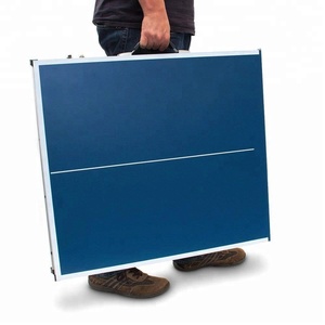 Mesa de <span class=keywords><strong>Ping</strong></span> <span class=keywords><strong>Pong</strong></span> Plegable de 150 x 67 x 71 cm para Uso en Interiores y Exteriores, Incluye Pelotas y Palas, Azul - Product Image 5