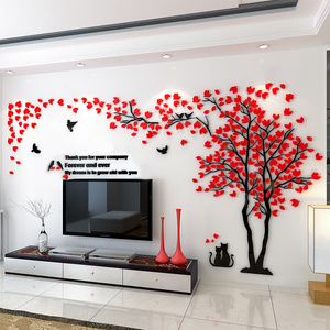 Adesivo Murale Decorativo 3D in Acrilico con <span class=keywords><strong>Uccelli</strong></span> su Albero, Decorazione Fai-da-Te per la Casa - Product Image 4