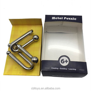 <span class=keywords><strong>Puzzle</strong></span> en métal à emboîtement de haute qualité, <span class=keywords><strong>puzzle</strong></span> en métal classique pour le QI, casse-tête, puzzles en fil métallique en forme de double S, CBL5038 - Product Image 2