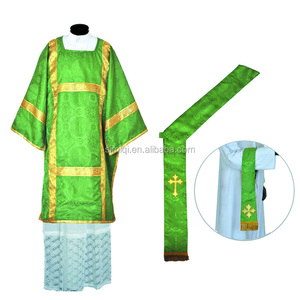 Estola de Diácono al por Mayor, Terciopelo Dorado, Jacquard, Dálmatica - Product Image 2