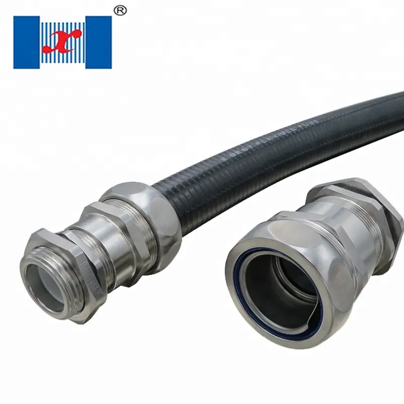 Waterproof End Style Straight Joint Metal Flexible Conduit Connector