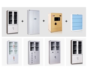 KD Structure Office Use Metal Storage Cupboard Upper Glass Door <strong>Two</strong> Middle <strong>Drawers</strong> <strong>File</strong> <strong>Cabinet</strong> - Product Image 6