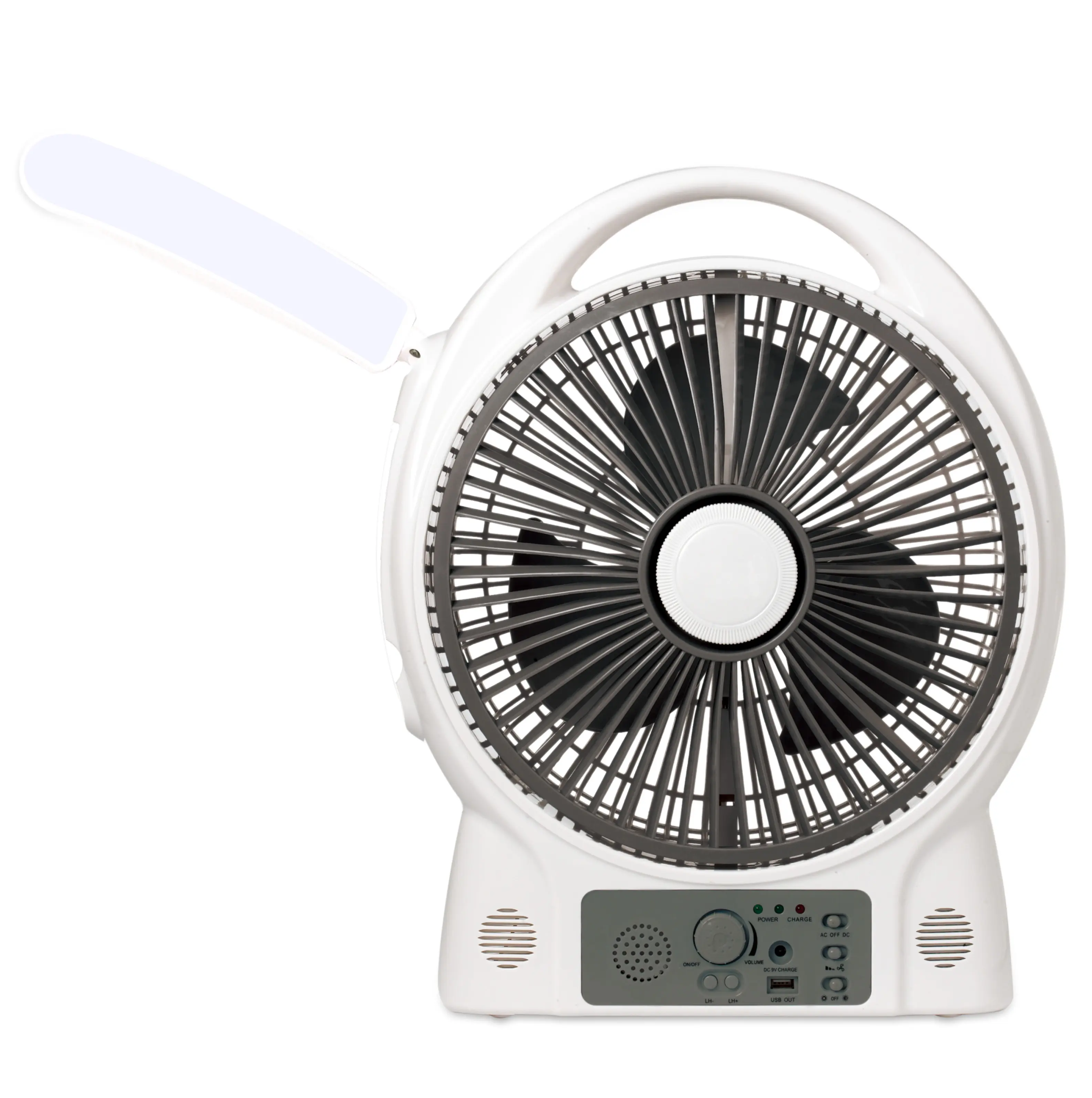 Ventilador Solar recargable con reproductor MP3, 12 unidades