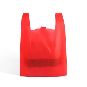 china supply biodegradable non woven fabric side gusset t- shirt carried poly plastic packaging bag for shopping