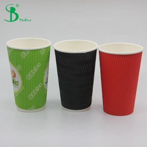 Tùy Chỉnh Thiết Kế In Màu Nâu Takeaway Đôi Tường Gợn Sóng Cà Phê Nóng Trà Cốc Giấy Để Bán - Product Image 4