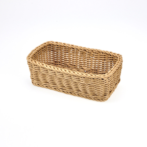 Panier en rotin PP kaki de haute qualité panier de stockage de nourriture à usage domestique en plastique - Product Image 2